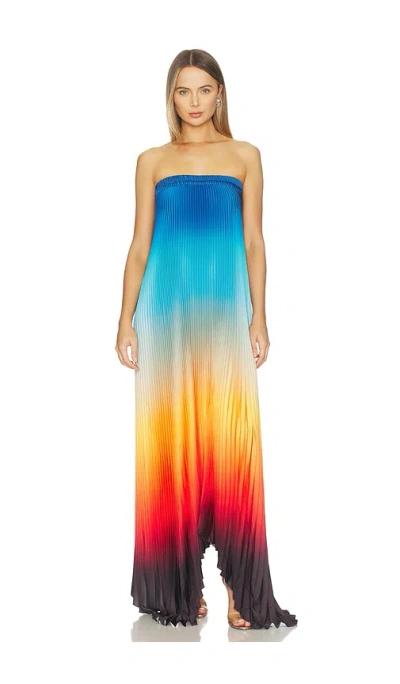 L'idée Kleid Bisous Strapless In Multi
