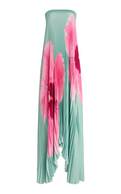 L'idée Bisous Strapless Pleated Gown