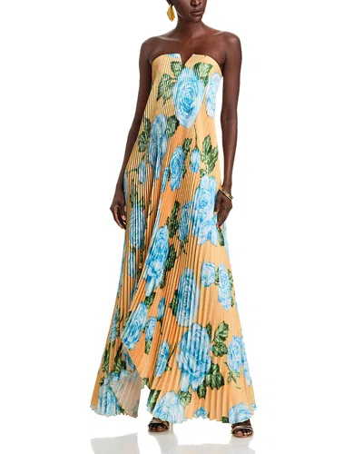 L'idée L'idee Black Tie Gown In Fleur Bleu
