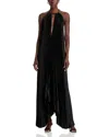 L'idée L'idee Boheme Halter Gown In Noir
