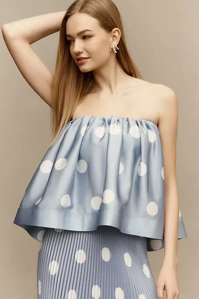L'idée Breeana Strapless Swing Top In Blue