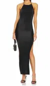 L'idée Charlotte Drop Waist Gown In Noir In Black