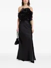 L'idée Cou Cou Ruffled Strapless Top In Black