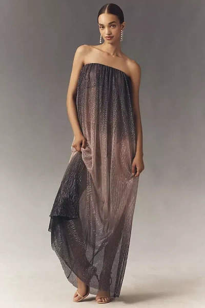 L'idée Dante Strapless Maxi Dress In Brown