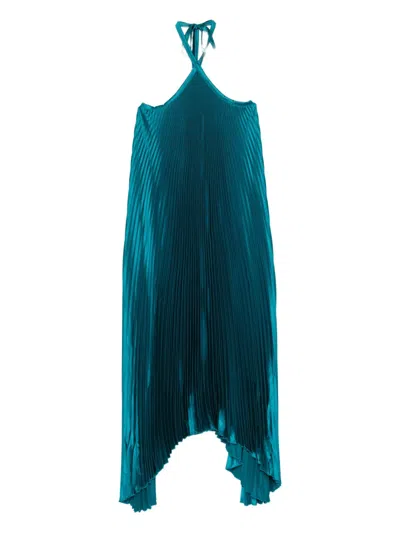 L'IDÉE DEESSE PLEATED HALTERNECK GOWN