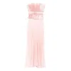 L'idée Pleated Ruffled Gown In Pink