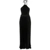 L'idée Cheri Plissé Maxi Dress