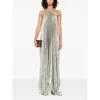 L'idée Deesse Pleated Gown In Green