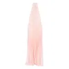 L'idée Eden Halterneck Pleated Gown In Pink