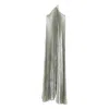 L'idée Deesse Pleated Halterneck Gown In Silver
