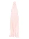 L'idée Eden Halterneck Pleated Gown In Pink