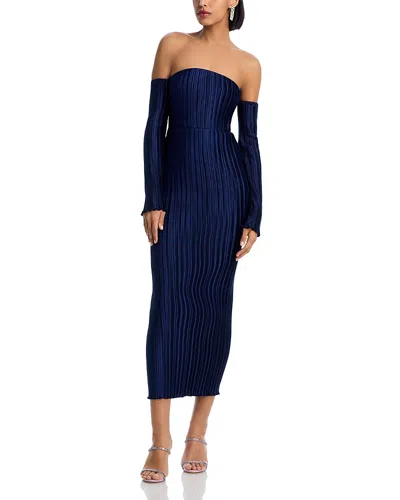 L'idée L'idee Gatsby Plisse Dress In Midnight