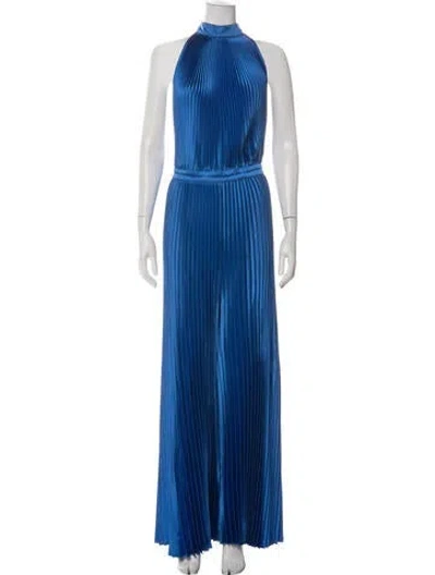 Pre-owned L'idée Halterneck Jumpsuit In Blue