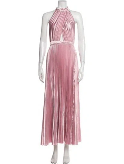 Pre-owned L'idée Halterneck Long Dress W/ Tags In Pink