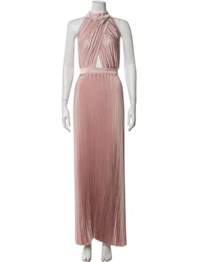 Pre-owned L'idée Halterneck Long Dress W/ Tags In Pink
