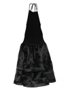 L'idée Halterneck Tiered Cocktail Dress In Black