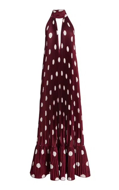 L'idée Libertie Pleated Gown In Multi