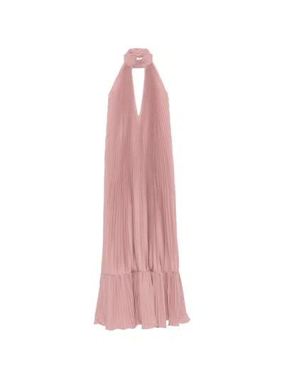 L'idée Libertie Pleated Maxi Dress In Pink