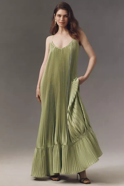 L'idée Marrakesh Pleated Dress In Green