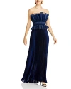L'idée Masquerade Strapless Midi Gown In Midnight