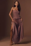 L'idée Maya Strapless Pleated Maxi Dress