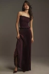 L'IDÉE MAYA STRAPLESS PLEATED MAXI DRESS