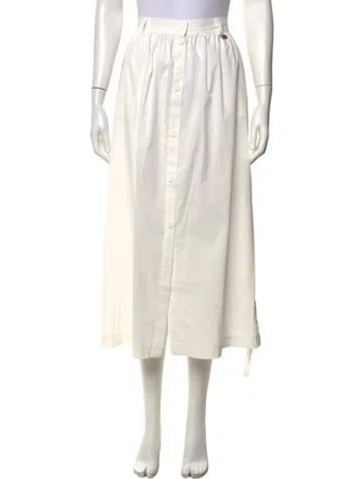 Pre-owned L'idée Midi Length Skirt W/ Tags In White