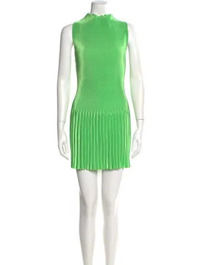 Pre-owned L'idée Mock Neck Mini Dress W/ Tags In Green