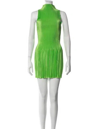 Pre-owned L'idée Mock Neck Mini Dress W/ Tags In Green