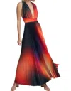 L'idée Moderniste Full Length Gown In Fire In Multi