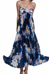 L'idée Nuite Midi Dress In Multi In Blue