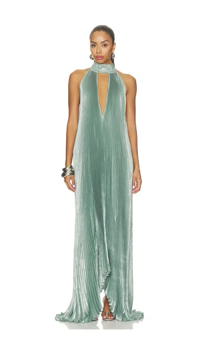L'idée Opera Gown In Evergreen Shimmer