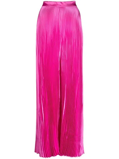L'idée L'idee High Waisted Wide Leg Pants In Purple