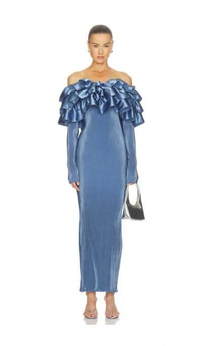 L'idée Paris Sleeved Tube Dress In Blue