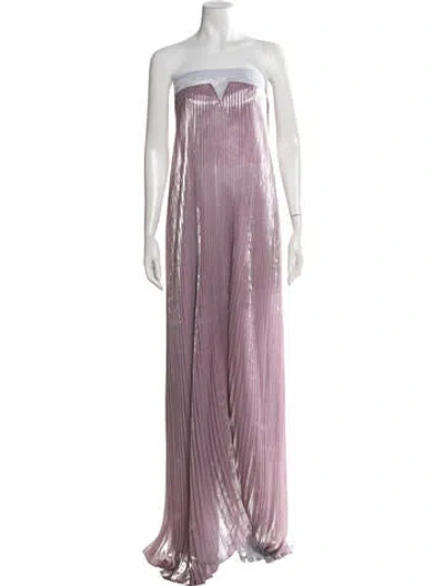 Pre-owned L'idée Patterned Long Dress In Purple