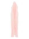L'idée Pleated Halterneck Gown In Pink
