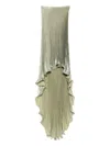 L'idée Pleated Ruffle Dress In Green