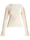 L'idée Plissé Top In Neutrals