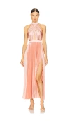 L'idée Renaissance Split Midi Dress In Pink