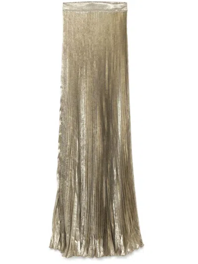 L'idée Romance Maxi Skirt In Gold