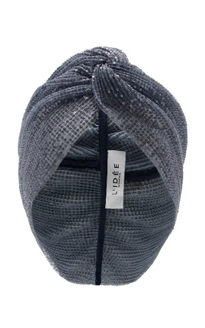 L'idée Sequin Cap In Blue