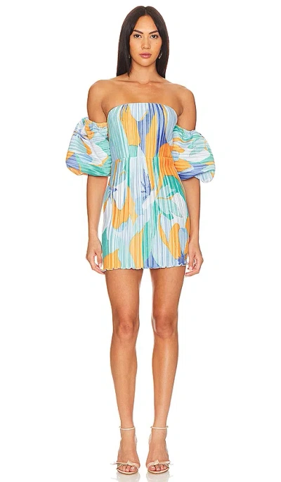 L'idée Sirene Mini Dress In Capri Print Orange