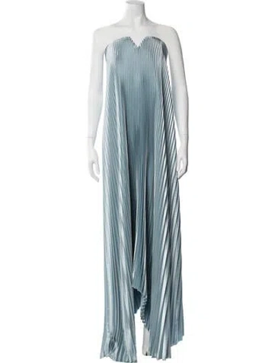 Pre-owned L'idée Strapless Long Dress In Blue