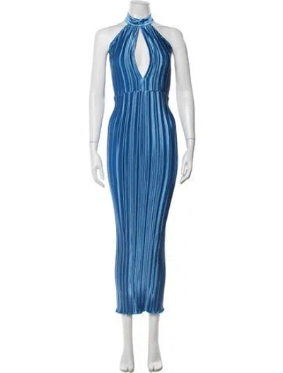 Pre-owned L'idée Striped Long Dress W/ Tags In Blue