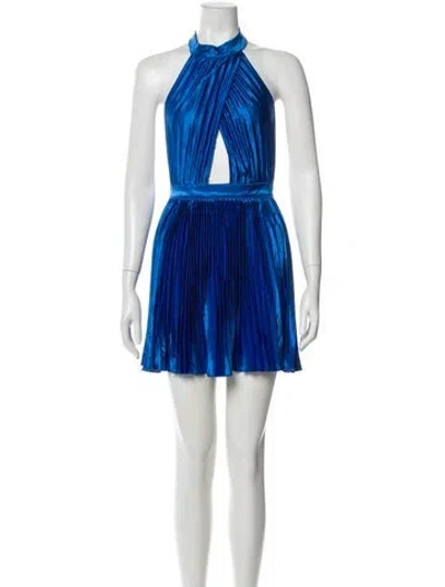 Pre-owned L'idée Striped Mini Dress In Blue