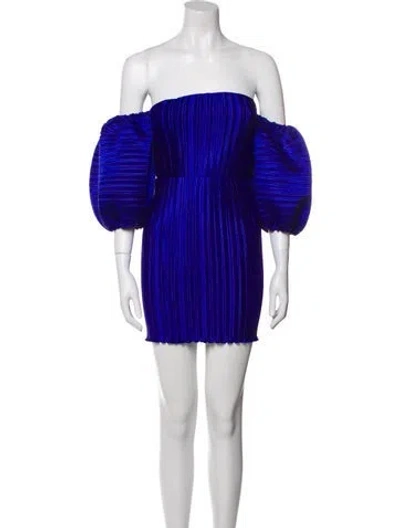 Pre-owned L'idée Striped Mini Dress In Blue