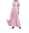 L'idée Theatre Full Length Split Gown Dress In Pink In Pink