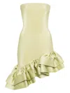 L'idée Volant Mini Dress In Grün