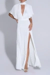L'idée Woman Anais Split Gown In White