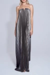L'idée Woman Black Tie Gown In Gray